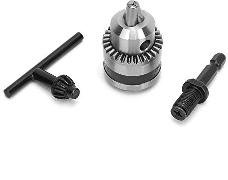 0.6-6MM 3/8-24UNF Schlüsseltyp Bohrfutter Leichtfutter Schraubenschlüssel Bohrfutter + 1/4 Sechskant 3/8 Gewindestange