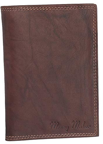 Ledershop24 Geschenkset - Ausweisetui Leder Ausweismappe Ausweishülle Kreditkartenetui Kartenetui Dokumentenhülle Führerschein KFZ Auto Farbe Braun