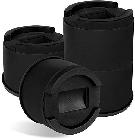 Uping Rialzi per Letto Rialzi per Mobili Alzare Letto Aggiungi Altezze Regolabili di 7,9CM o 15,4CM (Nero)