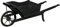 Melko Pflanzschubkarre Blumenkarre aus Holz 129 × 45 × 43 cm Schubkarre Pflankarre Schwarz