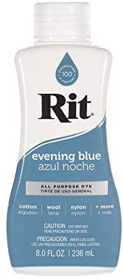 Craft County Rit Farbstoffflüssigkeit „Breite Auswahl an Farben“ 8 Oz. (Abendblau)