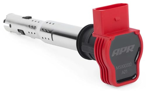 APR Ignition Coil MS100208 (Red) - for Select VW Group PQ35, PQ45 Models (Volkswagen, Audi, Lamborghini and Porsche) 2004 and Newer - Direct Replacement for OEM Stock Parts - 1 Pack