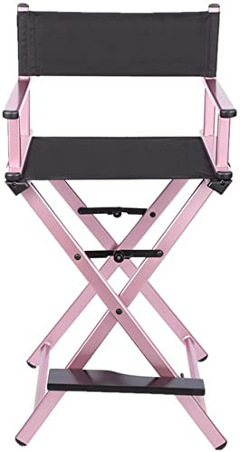 FGHDFH Professionelle Make-Up Artist Stuhl Faltbar Aluminium Regisseure Stuhl Makeup Chair Für Kunden Mit Fußstütze Outdoor Camping Stuhl Heavy Duty 300 Lbs, Für Studio Schauspieler Personal,E