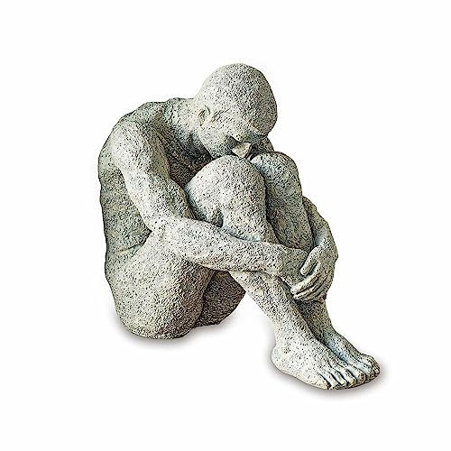 Loberon Figur Antony, handgearbeitet, kunstreich geformte Statue, hochwertiges Antik-Finish, Schlichtes Design, Dekoration, Dekofigur, Wohn-Accessoire, Polyresin, antikgrau