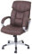 Mendler Bürostuhl HWC-A71AM, Chefsessel Drehstuhl Schreibtischstuhl, Stoff/Textil - Wildleder-Optik Vintage braun