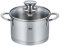 ELO 72547 Casserole à viande avec couvercle en verre série Galant Induction Acier inoxydable brillant avec échelle de litres et système de dosage d'huile 16 cm