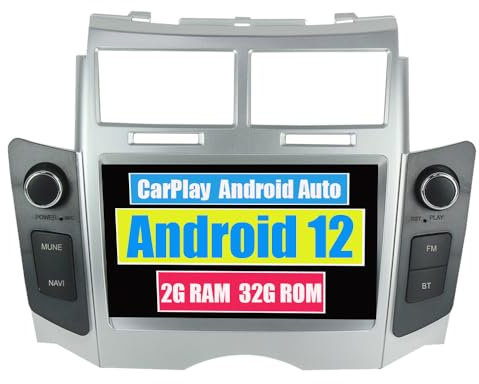 RoverOne Auto Stereo für Toyota Yaris 2005 2006 2007 2008 2009 2010 2011 mit Android Auto Multimedia-Player Navigation Radio Stereo Touchscreen Bluetooth WiFi USB CarPlay