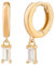 cai Damen Creole 925/- Sterling Silber 1,6cm Glänzend Zirkonia gelb 358210215V