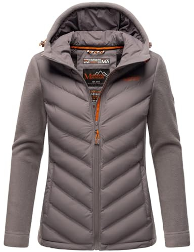 MARIKOO Damen Fleece Hybrid Jacke Trekking Wanderjacke Übergangsjacke B929