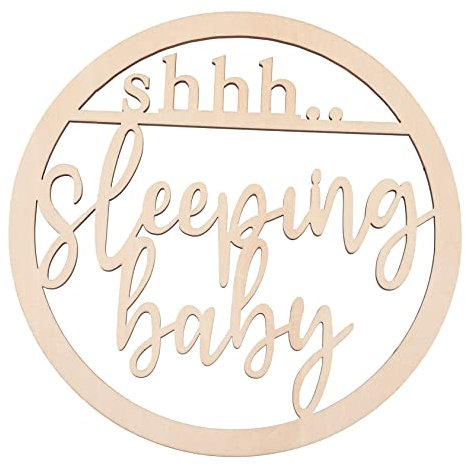 Babyschlafplakette Hohles Holzschild für Babyzimmer und Kindergarten