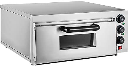 2000/3000W Portable Pizza Oven, Multifunction Toaster Oven, Countertop Electric Oven and Grill with Heat-Insulated Handle, CE/FCC/CCC/PSE (Silver Single Layer/46x40x27cm)