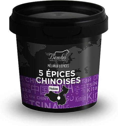 5 Épices Chinoises Bembo 65 g - Mélange Intense et Aromatique - Idéal pour les Côtes Levèes et l’ Épaule de Porc, le Poulet et les Viandes en Général - Sans Conservateurs et Sans Anti-Épaississants