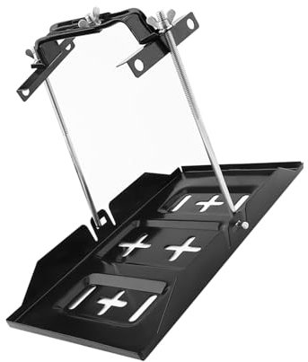 Battery Tray Holder, Adjustable Battery Hold Down, Storage Battery Holder Universal Battery Tray Hold Down Kit with Adjustable Metal Clamp for Car Boat Repairing Battery Fixing