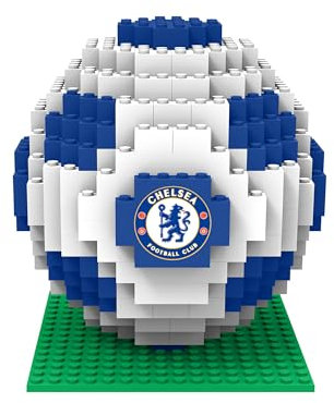 FOCO Offizielles Lizenzprodukt Chelsea FC BRXLZ XL-Steine 3D-Fußball-Aufbau BAU-Set