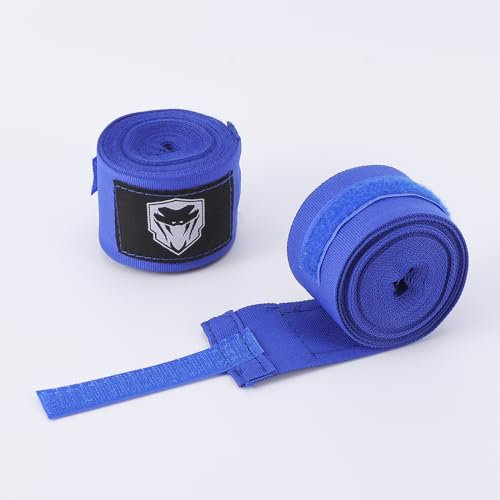 Yzpklhw 2 STK Boxbandagen, Boxen Bandagen mit Daumenschlaufe, Elastische Boxing Bandagen, Hand Boxbandagen for Kickboxen, Sport, Boxen Bandagen(Tiefblau)