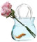 Vase en Verre soufflé à la Main avec Bulle, Vase à Fleurs en Forme de Sac à Main Unique pour centres de Table, décoration d'intérieur Moderne