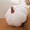 Yhoelata Halloween Kürbis Kissen, Kissen Kürbisform Weiß Dekokissen, Herbst Zierkissen Aesthetic Sofakissen Teddysamt Kissen, Bett Deko Kissen Runden für Kind Schlafzimmer, Geschenk 20 cm