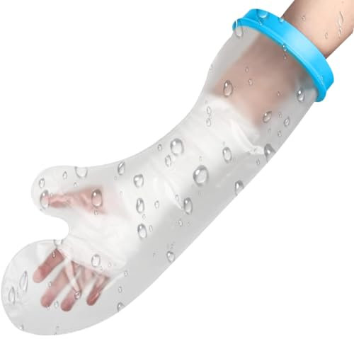 PYEUIFT Protezione Doccia Mano, Protezione Impermeabile Gesso Braccio, Protezione Impermeabile Gesso Braccio, riutilizzabile, Protezione Gesso Doccia Mantieni le Ferite e le Bende Asciutte per Bagno