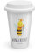 Mr. & Mrs. Panda Personalisierter To Go Becher Biene König - Personalisierte Geschenke, Kaffeebecher to go selbst gestalten, Personalisierter