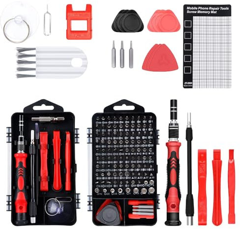 BDHYYM 124 Pièces Kit tournevis de Précision,Tournevis Precision,Mini Screwdriver Set,Tournevis Torx,Tournevis Cruciforme,Lot Tournevis Outil,pour iphone,Switch,PS4,Mac,Laptop,Lunettes,Montre,PC