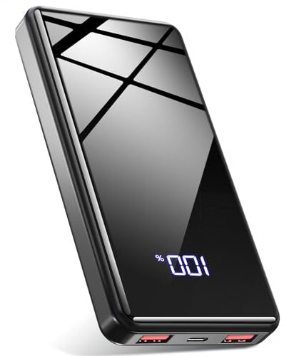 Power Bank, 20000mAh Powerbank 22,5W (USB-C Input & Output), PD 3.0 QC 4.0 Externer Handyakkus mit Taschenlampe, Kompatibel mit iPhone 16 15 14 13 12 Galaxy