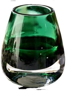 YUEKOPOU Glasvase, Einfache und kreative Vase, Kristallglas-Hydrokultur-Blumenarrangement, Dekoration, Ornamente, Wohnzimmertisch, Aromatherapie-Flasche(Groen)