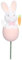 JISADER Hase Plüschpuppe Stab Ostern Deko Partybedarf Handwerk Geschenk DIY Blumenstrauß Zubehör, Rosa