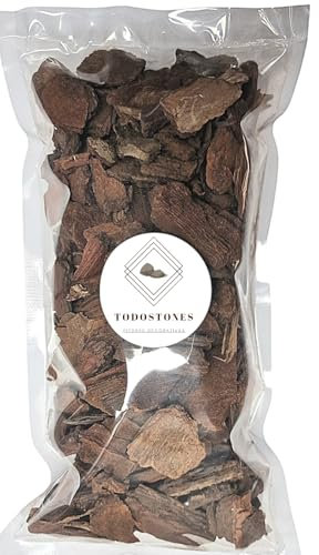 TODOSTONES Pierres décoratives naturelles - Couleurs vives pour embellir votre espace, vases, pots de fleurs, centre de table (écorce de pin)