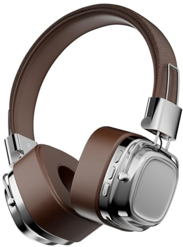 Iyalezirk Auriculares Over-Ear Clásicos Retro de Estudio Auriculares Inalámbricos Bluetooth5.3 Estéreo Touch Control Auriculares de Tipo C, Instalación Fácil A
