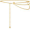 Alaoo Gold Chain Belt for Women, Chain Belt Adjustable Boho Waist Fashion, Cowgirl Links Belts for Women Dresses Jean Pants (D-135CM)