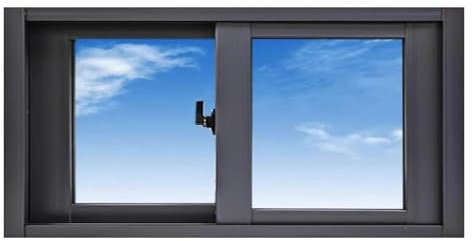 YVYKFZD Finestre scorrevoli orizzontale, Finestra scorrevole bloccabile in alluminio, Sostituzione Finestra per seminterrato con zanzariera e vetro temperato, Finestre per Capannoni mobili(WxH 30x20in