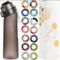BOSSETY 650 ml Sport Wasserflasche mit Pods in 14 Geschmacksrichtungen, aus hitzebeständigem Tritan-Material. Natürliches Fruchtaroma, 0 Zucker, 0 Kalorien (Frosted Black)