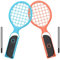 Sehawei Tennisschläger für Nintendo Switch 2 (2025) Ma-rio Tennis Aces Spiele Tennis Racket für Switch 2/Switch 2017/Switch Oled JoyCon Controllers (2 Stück, Blau und Rot)