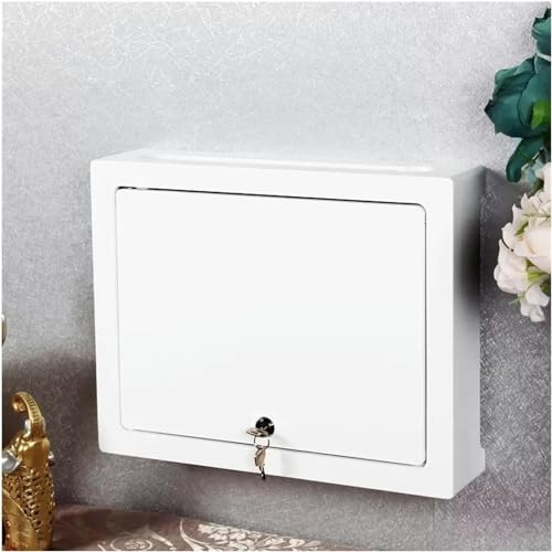 HGBYUCT Router Storage Box Minimalist Router Organizer Hub Information Box Cover Bracket Wall-Mounted with Lock *1