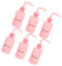 Happyyami Lot De 6 Bouteilles De Lavage Pour Cils Nettoyage Presser Petites Bouteilles De Rinçage Pour Bébé Bouteille D'Eau En Acier Inoxydable Bouteille De Lavage Pour Cils Rose