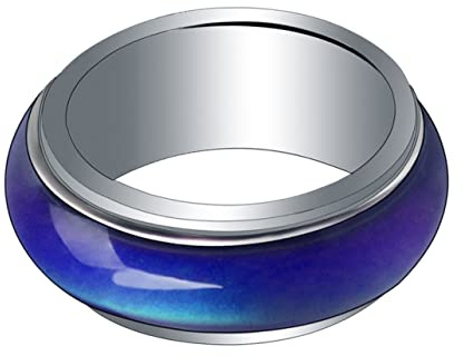 OUNONA Temperatur Stimmungsring 8mm Kupfer Farbwechsel Ring Für Kinder Und Erwachsene Modisches Schmuckaccessoire Zur Stimmungsanzeige