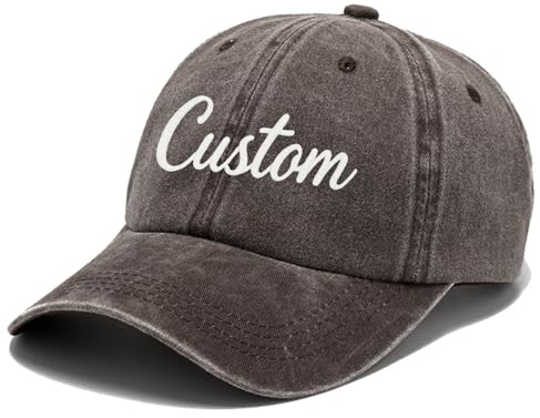 Personalisierte Baseballkappen Für Damen Und Herren, Individuelle Stickerei Gewaschene Vintage Schildkappe,Basecap Kinder Für Jungen Mädchen, Personalisierte Mützen Mit Beliebigem Textnamen-Logo