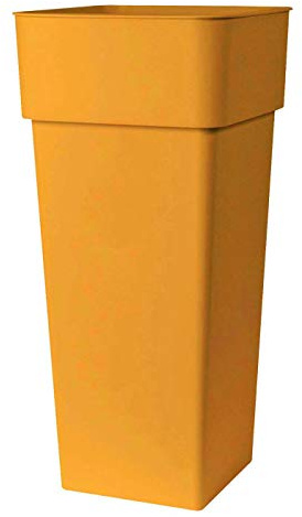 Euro3plast Typ Duo 3014.T5 Blumentopf mit Einsatztopf 38 x 38 x 80 cm Farbe: Mango für den Innen- und Außenbereich