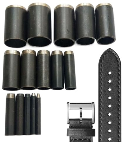 Sucritude Hole Punch Set | 15 Teilige Runde Locheisen | Leder Werkzeug Für Lederhandwerk Kostümherstellung Taschen Designer Schuster Sattler - Taschen Kostüm Schuhe Gürtel Herstellung