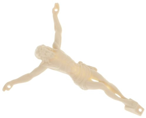 TOYANDONA Jesusfigur Bastelset Weiß für Selbstgemacht Wandkreuz Detailreiche Langlebige Religiöse Dekoration für Hausaltar und Wohndekor