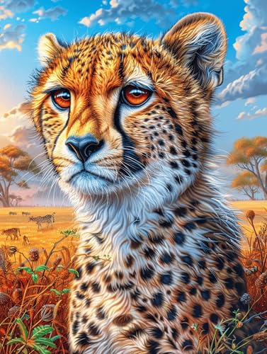 Dschungelgepard Puzzle Mit 1000 Teilen Für Erwachsene Einfach Zu Nutzen Wilde Tiere Fantasietier Beschäftigung Ab 14 Für Jung Und Alt Aus Hochwertigem Karton 1000 PCS