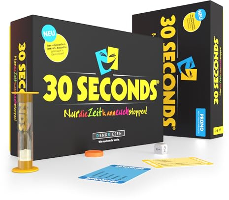 DENKRIESEN 30 Seconds Plus Doppelpack | Brettspiel ab 12 Jahren | Doppelpack mit Brettspiel, Ratespiel und Gesellschaftsspiel mit insgesamt 4.800 Begriffen für große Gruppen.