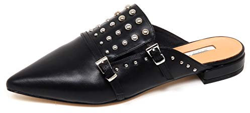 Gaudi E9542 Sandalo Donna Black Scarpe Borchie Sabot Shoe Woman [37]