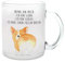 Mr. & Mrs. Panda Teetasse Corgi Po - Geschenk, Hund, Haustier, Glas Teetasse, Motivation, Tasse mit Henkel, Hundebesitzer, Wauwau, Selbstliebe,