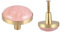 rockcloud Pack of 2 Natural Crystal Stone Drawer Knobs Pull Handle Cupboard Dresser Door Pull with Screws Home Decorative Furniture Hardware, Rose Quartz (1.25 inches)