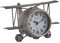 Beliani Dekorative Tischuhr im modernen Design Flugzeugform Silber/schwarz Stans