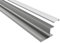 Tivendis Led Alu Profil 2 m GF1 Komplett Set für Strip/Streifen bis 12 mm breit | Abdeckung satiniert milchig, Endkappen, Befestigungclips | Einbau Fußleisten Flachprofil eloxiert