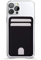 WASAMA Unisex Leather Magnetic Card Holder for iPhone Multiple Card Slots, for Phone case | RFID Protection | The Handy MagSafe - Night Fall Black