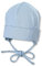 Sterntaler OCS Beanie uni - Baby Beanie Mütze aus Singlejersey (Bio) - Jungen Kopfbedeckung mit Umschlag und Ohrenklappen - Baby und Kinder Übergangsmütze zum Binden - ab Geburt - graublau, Größe 35