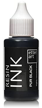 Etter Art hochwertige RESIN Farbe für Kunstharze I Färben Sie Ihr Epoxidharz mit unseren Inks I Hohe Pigmentierung & keinen Braunstich mit unseren Farben I Für eine sehr große Farbtiefe I Pur Black